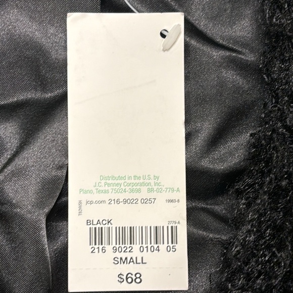 NWT Decree Fluffy Black Vest - Picture 5 of 7